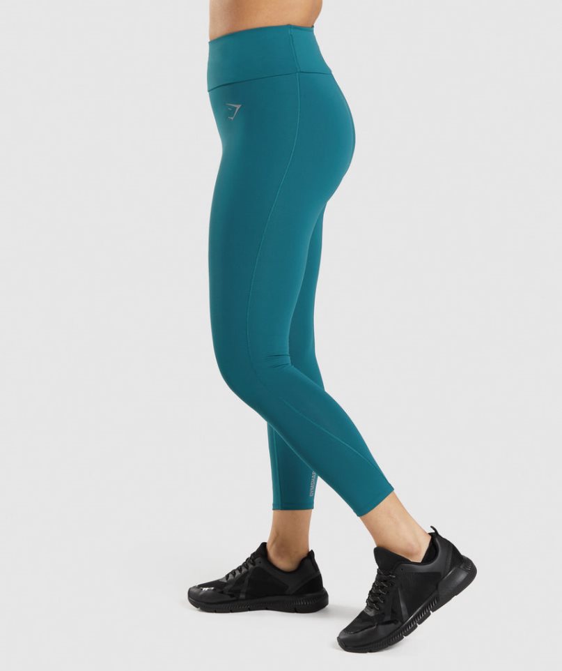 Legginsy Gymshark Speed Damskie Turkusowe | PL 590PAE